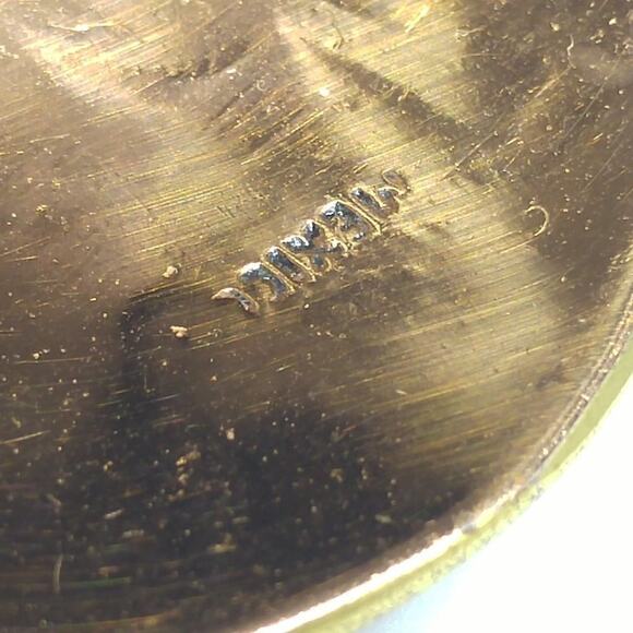 Vintage Mexico Abalone Shell Inlayed Black Enamel Post Earrings, 2 1/4 Inches - Picture 6 of 8